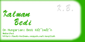 kalman bedi business card